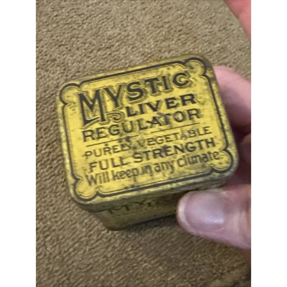Antique 1906 Mystic Liver Regulator EMPTY Tin (TD)